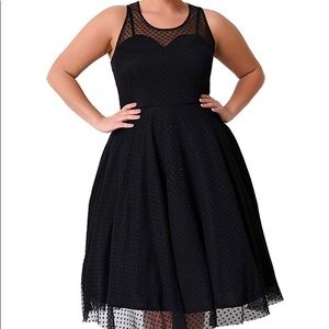 50’s style vintage swing Xl black cocktail dress